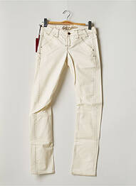 Pantalon slim taille basse taille basse beige GUESS JEANS femme