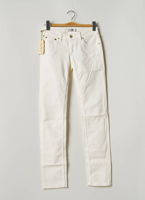 Pantalon slim stretch taille normale beige SCHOOL RAG femme