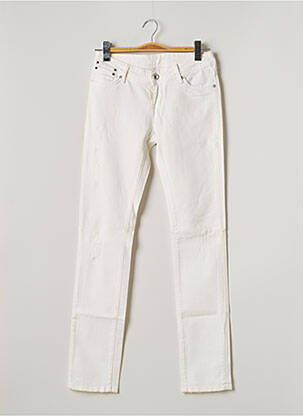 Jeans coupe slim slim taille basse blanc TEDDY SMITH femme