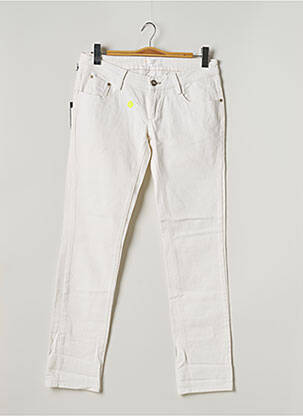 Jeans coupe slim slim taille basse blanc MELTIN'POT femme