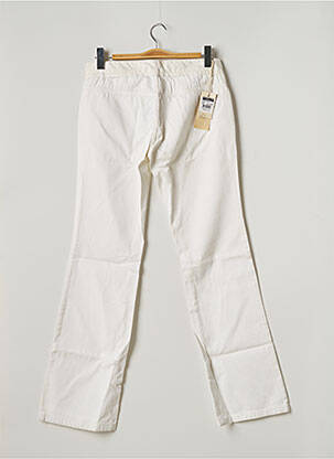 Pantalon droit tissage popeline taille normale blanc SCHOOL RAG femme
