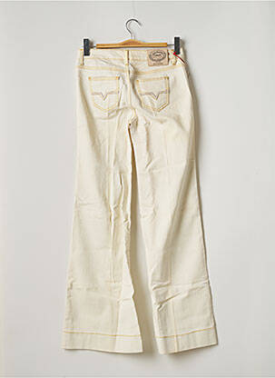 Jean coupe flare coupe droite évasée sur le bas taille normale beige GUESS femme