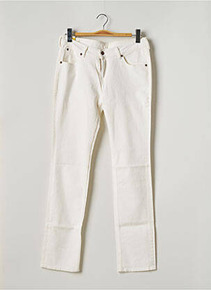 Jeans coupe droite stretch taille basse blanc LEE femme
