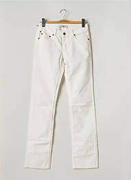Jeans coupe droite taille basse taille basse blanc SCHOOL RAG femme