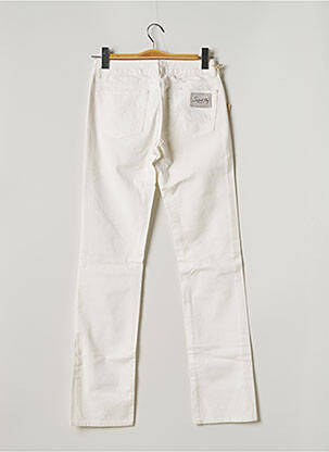 Jeans coupe droite taille basse taille basse blanc SCHOOL RAG femme