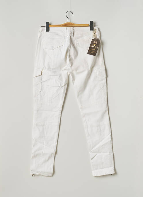 Pantalon cargo blanc FIVE PM pour femme