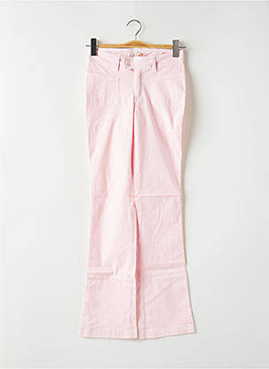 Pantalon flare tissage popeline rose TEDDY SMITH INDUSTRY fille