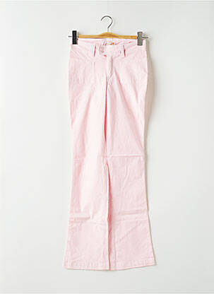 Pantalon flare tissage popeline rose TEDDY SMITH INDUSTRY fille