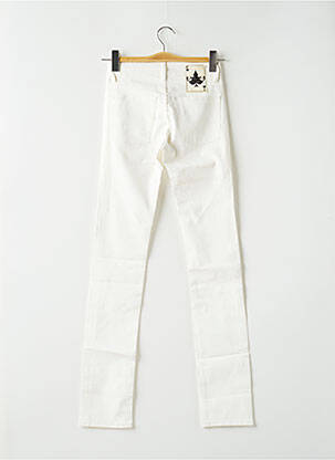 Pantalon slim tissage popeline taille normale blanc HELLS BELLS femme