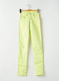 Pantalon slim tissage popeline taille haute vert CIMARRON femme