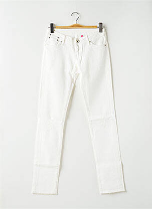 Pantalon slim taille basse taille basse blanc TEDDY SMITH femme