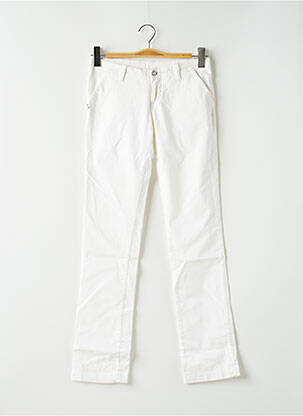 Pantalon slim taille basse taille basse blanc NATIONAL LIBERTY femme