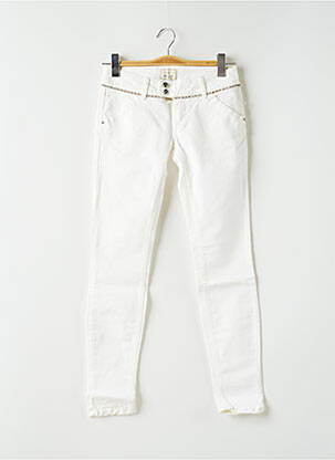 Pantalon 7/8 stretch taille basse blanc MET femme