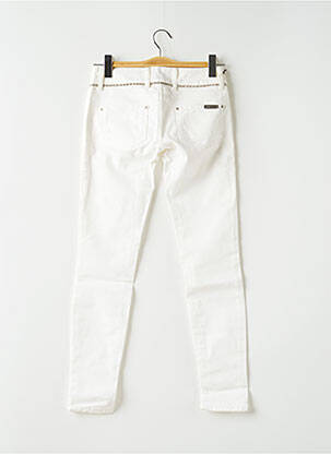 Pantalon 7/8 stretch taille basse blanc MET femme