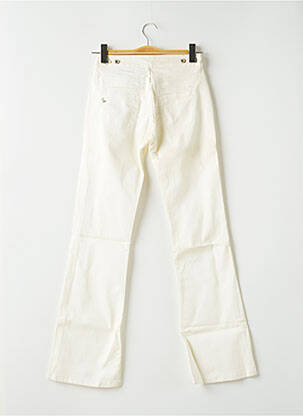 Jean coupe flare coupe droite évasée sur le bas taille basse beige NATIONAL LIBERTY femme