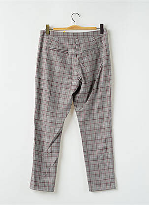 Pantalon chino fermeture zippée sous rabat avec crochet taille normale gris LTB femme