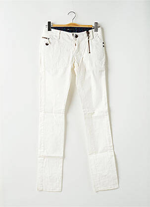Pantalon slim blanc ICHI pour femme