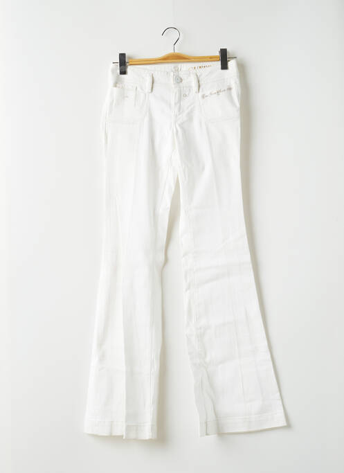 Jean coupe flare sélection denim taille basse blanc GUESS femme