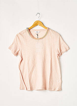 T-shirt coupe droite manches courtes rose SUNCOO femme