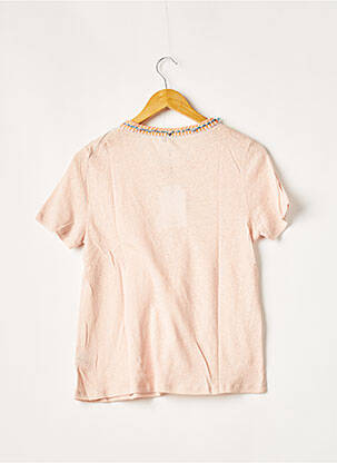 T-shirt coupe droite manches courtes rose SUNCOO femme