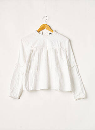Blouse fermeture boutonnée au dos manches longues blanc LTB femme