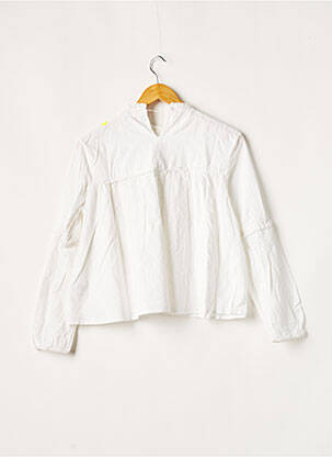 Blouse fermeture boutonnée au dos manches longues blanc LTB femme