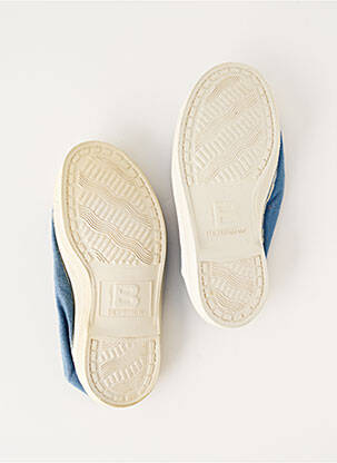 Ballerines bout rond talon compensé bleu BENSIMON fille