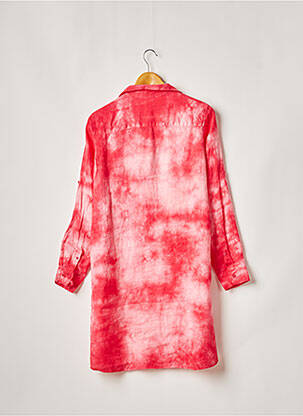 Robe mi-longue manches longues manches longues rouge AMOUR femme