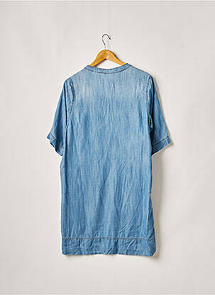 Robe mi-longue manches courtes manches courtes bleu FIVE femme