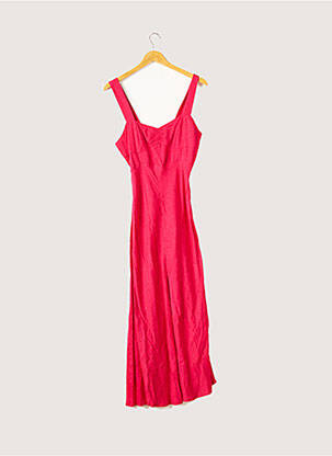 Robe longue imprimé fleurs sans manche rose BIZANCE femme