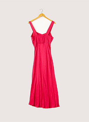Robe longue imprimé fleurs sans manche rose BIZANCE femme
