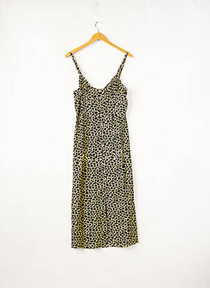 Robe longue manches bretelles ajustables fines bretelles noir BIZANCE femme