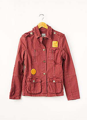 Veste en jean coupe cintrée rose FIVE femme