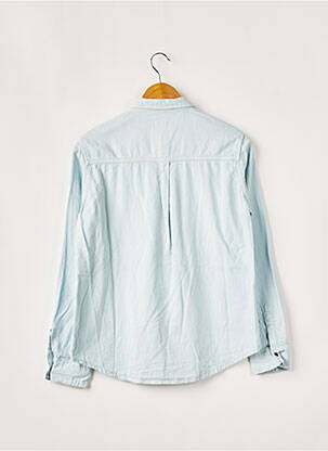 Chemisier coupe cintrée manches longues bleu FIVE femme
