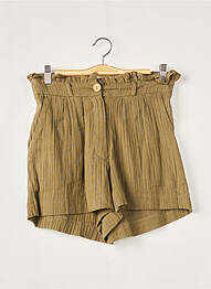 Short fermeture zippée sous rabat boutonné taille normale vert BIZANCE femme
