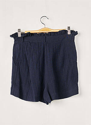 Short fermeture zippée sous rabat boutonné taille normale bleu BIZANCE femme