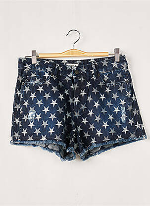 Short fermeture zippée sous rabat boutonné taille normale bleu FIVE femme