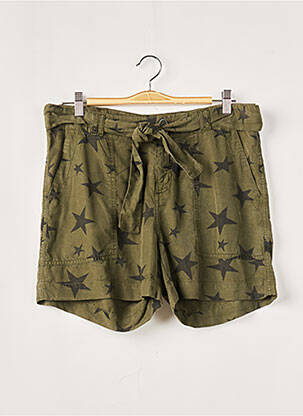 Short fermeture zippée sous rabat boutonné taille normale vert FIVE femme