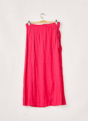 Jupe longue coupe fluide rose BIZANCE femme