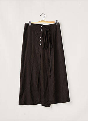 Jupe longue imprimé fantaisie noir BIZANCE femme