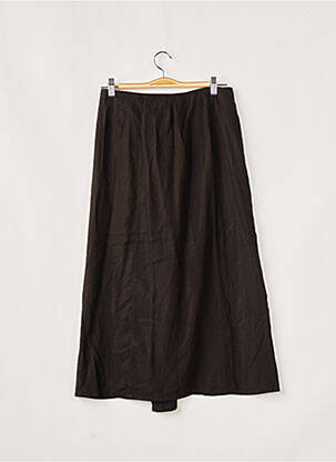 Jupe longue imprimé fantaisie noir BIZANCE femme