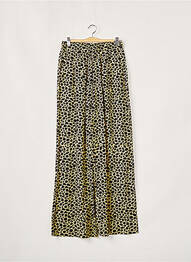 Pantalon droit tissage popeline taille normale noir BIZANCE femme