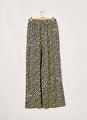 Pantalon droit tissage popeline taille normale noir BIZANCE femme