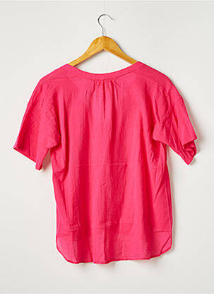 Blouse manches courtes manches courtes rose AMOUR femme