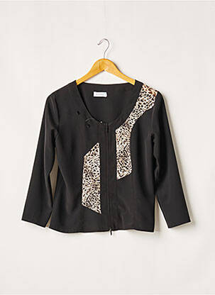 Veste casual col rond noir QUATTRO femme
