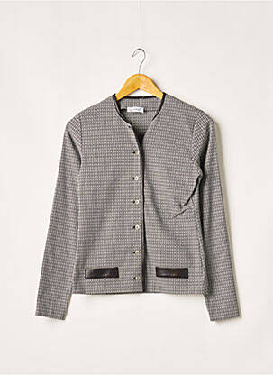 Veste casual col rond noir QUATTRO femme