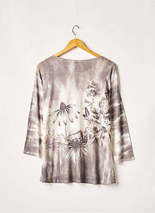 T-shirt manches 3/4 manches 3/4 gris QUATTRO femme