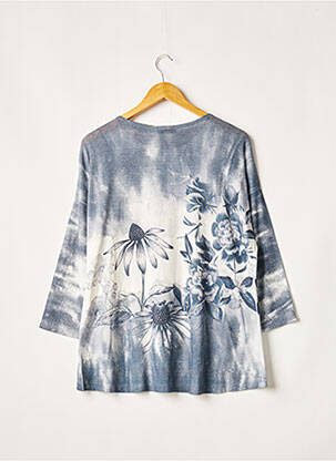 T-shirt manches 3/4 manches 3/4 bleu QUATTRO femme