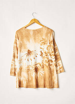 T-shirt manches 3/4 manches 3/4 jaune QUATTRO femme