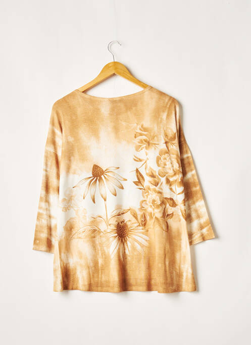 T-shirt manches 3/4 manches 3/4 jaune QUATTRO femme